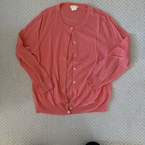 J. Crew Cashmere Sweater in Warm Coral